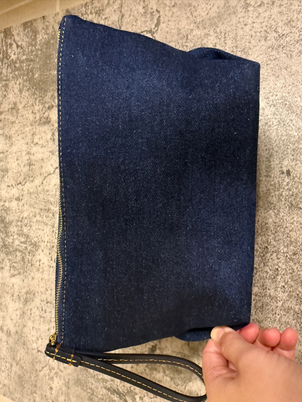Madewell Denim bag with wrist strap